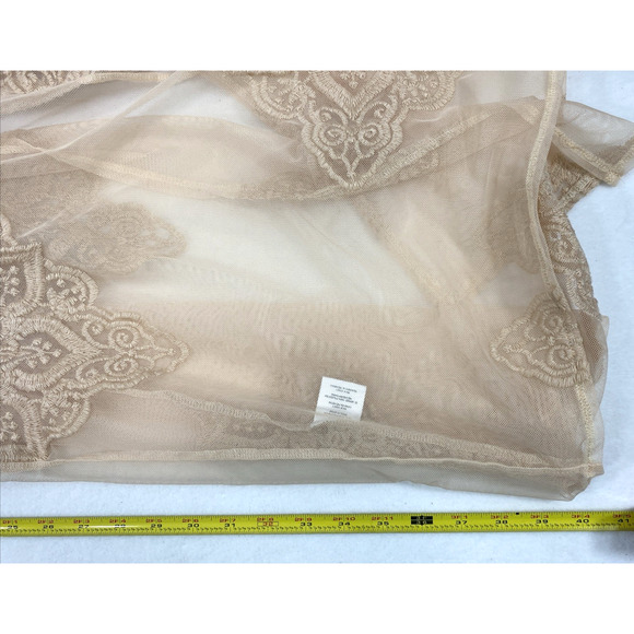 Luna‎ Moon Sheer Duster Womens Small Embroidered Open Front Festival Fairy Sheer - Picture 9 of 10